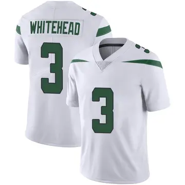 Nike Jordan Whitehead Men's Limited New York Jets White Spotlight Vapor Jersey