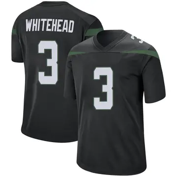 Nike Jordan Whitehead Youth Game New York Jets Black Stealth Jersey