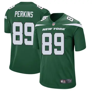 Nike Joshua Perkins Men's Game New York Jets Green Gotham Jersey