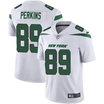 Nike Joshua Perkins Men's Limited New York Jets White Spotlight Vapor Jersey