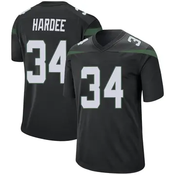 Nike Justin Hardee Men's Game New York Jets Black Stealth Jersey