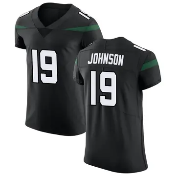 Nike Keyshawn Johnson Men's Elite New York Jets Black Stealth Vapor Untouchable Jersey