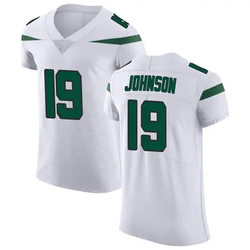 Nike Keyshawn Johnson Men's Elite New York Jets White Spotlight Vapor Untouchable Jersey