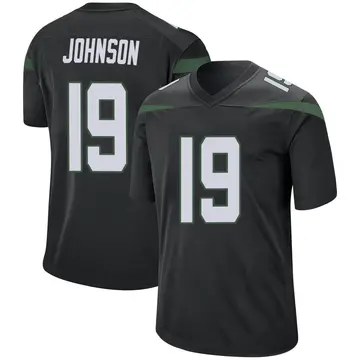 Nike Keyshawn Johnson Men's Game New York Jets Black Stealth Jersey
