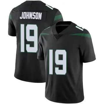 Nike Keyshawn Johnson Men's Limited New York Jets Black Stealth Vapor Jersey