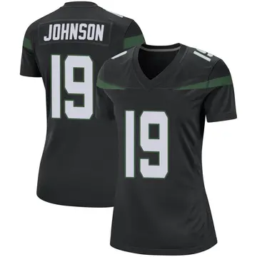 Nike Keyshawn Johnson Women's Game New York Jets Black Stealth Jersey