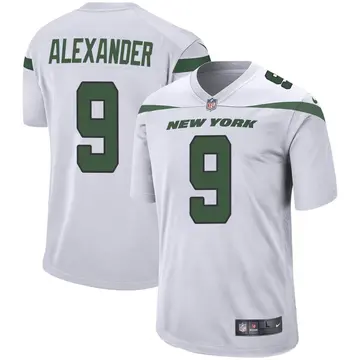 Nike Kwon Alexander Men's Game New York Jets White Spotlight Jersey