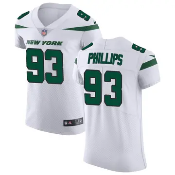 Nike Kyle Phillips Men's Elite New York Jets White Spotlight Vapor Untouchable Jersey