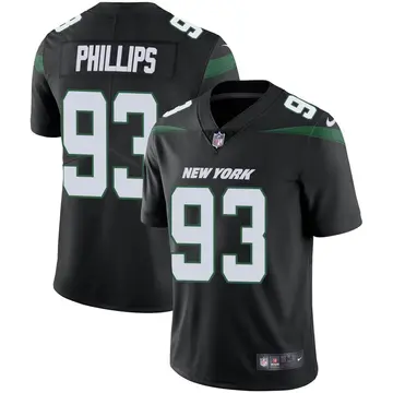 Nike Kyle Phillips Men's Limited New York Jets Black Stealth Vapor Jersey