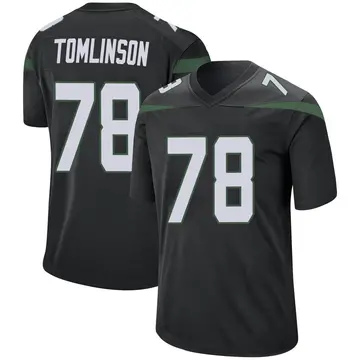 Nike Laken Tomlinson Men's Game New York Jets Black Stealth Jersey