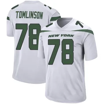 Nike Laken Tomlinson Men's Game New York Jets White Spotlight Jersey