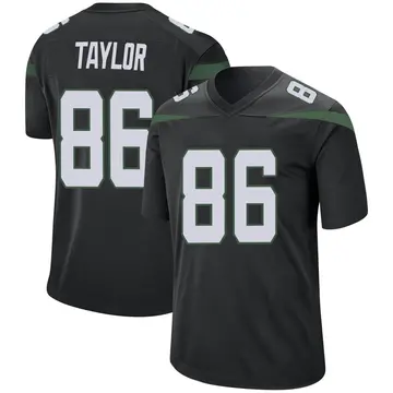 Nike Malik Taylor Men's Game New York Jets Black Stealth Jersey