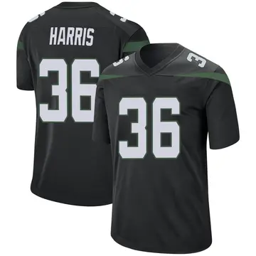 Nike Marcell Harris Men's Game New York Jets Black Stealth Jersey