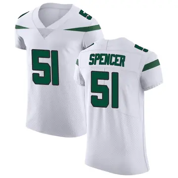 Nike Marquiss Spencer Men's Elite New York Jets White Spotlight Vapor Untouchable Jersey