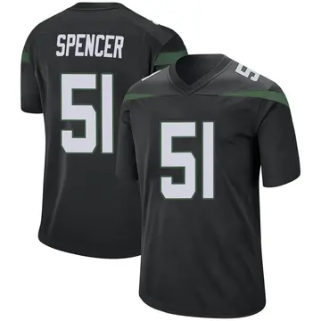 Nike Marquiss Spencer Men's Game New York Jets Black Stealth Jersey