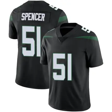 Nike Marquiss Spencer Men's Limited New York Jets Black Stealth Vapor Jersey