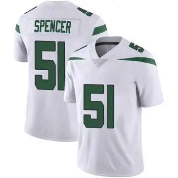 Nike Marquiss Spencer Men's Limited New York Jets White Spotlight Vapor Jersey