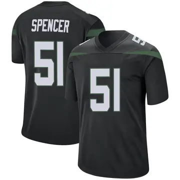 Nike Marquiss Spencer Youth Game New York Jets Black Stealth Jersey