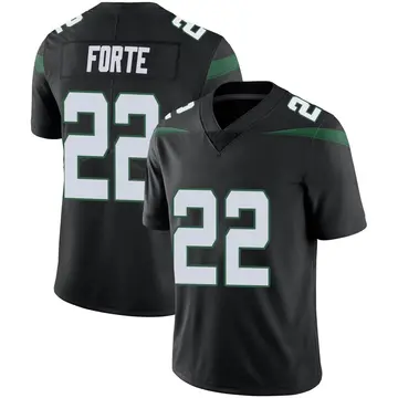 Nike Matt Forte Men's Limited New York Jets Black Stealth Vapor Jersey