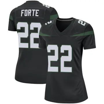 Nike Matt Forte Women's Game New York Jets Black Stealth Jersey