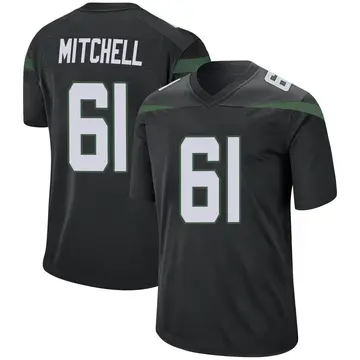 Nike Max Mitchell Men's Game New York Jets Black Stealth Jersey