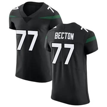 Nike Mekhi Becton Men's Elite New York Jets Black Stealth Vapor Untouchable Jersey