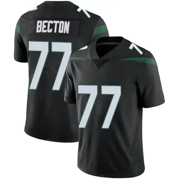 Nike Mekhi Becton Men's Limited New York Jets Black Stealth Vapor Jersey