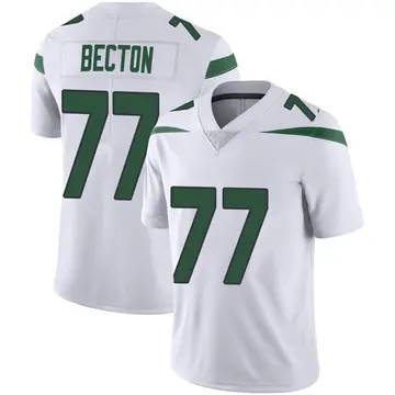 Nike Mekhi Becton Men's Limited New York Jets White Spotlight Vapor Jersey