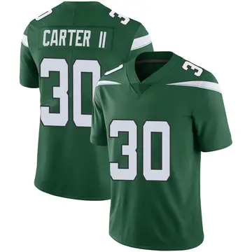 Nike Michael Carter II Men's Limited New York Jets Green Gotham Vapor Jersey