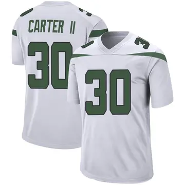 Nike Michael Carter II Youth Game New York Jets White Spotlight Jersey