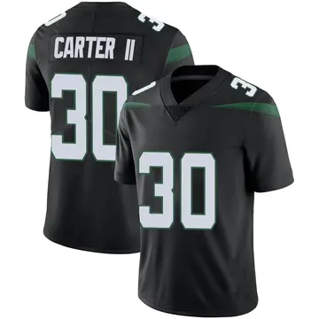 Nike Michael Carter II Youth Limited New York Jets Black Stealth Vapor Jersey