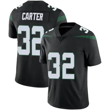 Nike Michael Carter Men's Limited New York Jets Black Stealth Vapor Jersey