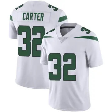 Nike Michael Carter Men's Limited New York Jets White Spotlight Vapor Jersey