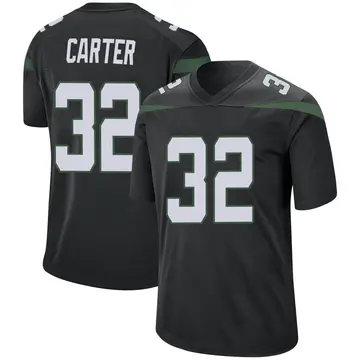 Nike Michael Carter Youth Game New York Jets Black Stealth Jersey