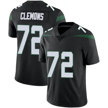 Nike Micheal Clemons Men's Limited New York Jets Black Stealth Vapor Jersey