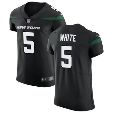 Nike Mike White Men's Elite New York Jets Black Stealth Vapor Untouchable Jersey