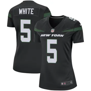 Nike Mike White Women's Game New York Jets Black Stealth Jersey