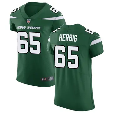 Nike Nate Herbig Men's Elite New York Jets Green Gotham Vapor Untouchable Jersey