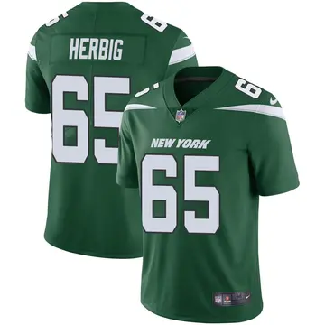Nike Nate Herbig Men's Limited New York Jets Green Gotham Vapor Jersey