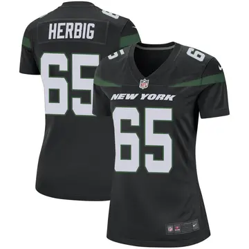 Nike Nate Herbig Women's Game New York Jets Black Stealth Jersey