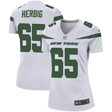 Nike Nate Herbig Women's Game New York Jets White Spotlight Jersey