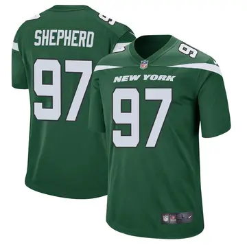 Nike Nathan Shepherd Men's Game New York Jets Green Gotham Jersey