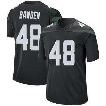 Nike Nick Bawden Men's Game New York Jets Black Stealth Jersey