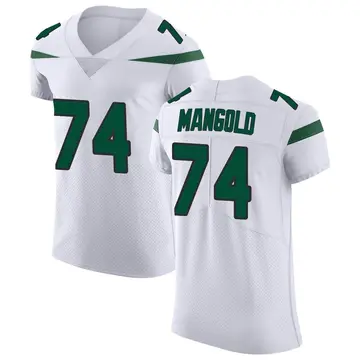 Nike Nick Mangold Men's Elite New York Jets White Spotlight Vapor Untouchable Jersey