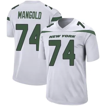 Nike Nick Mangold Men's Game New York Jets White Spotlight Jersey