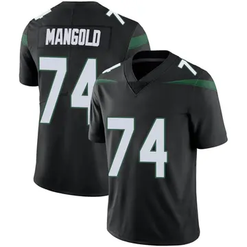 Nike Nick Mangold Men's Limited New York Jets Black Stealth Vapor Jersey