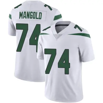 Nike Nick Mangold Men's Limited New York Jets White Spotlight Vapor Jersey