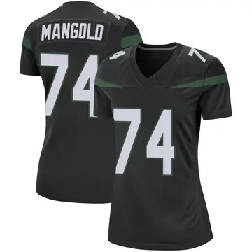 Nike Nick Mangold Women's Game New York Jets Black Stealth Jersey
