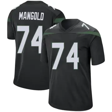 Nike Nick Mangold Youth Game New York Jets Black Stealth Jersey