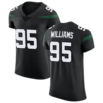 Nike Quinnen Williams Men's Elite New York Jets Black Stealth Vapor Untouchable Jersey